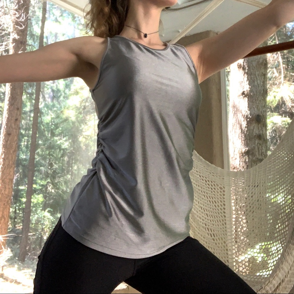 Pink Lotus Movement Silver Pilates Tank Top